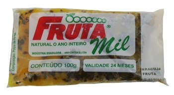 Marakuja Męczennica 100% miąższ z pestkami (puree owocowe, pulpa, sok z miąższem) bez cukru 1kg (10x100g)